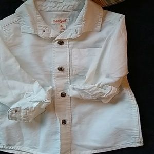 Boys white button down